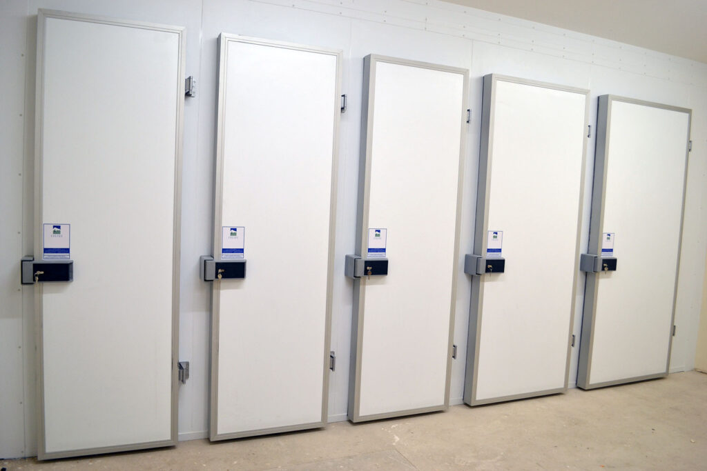 Mortuary coldroom with five doors